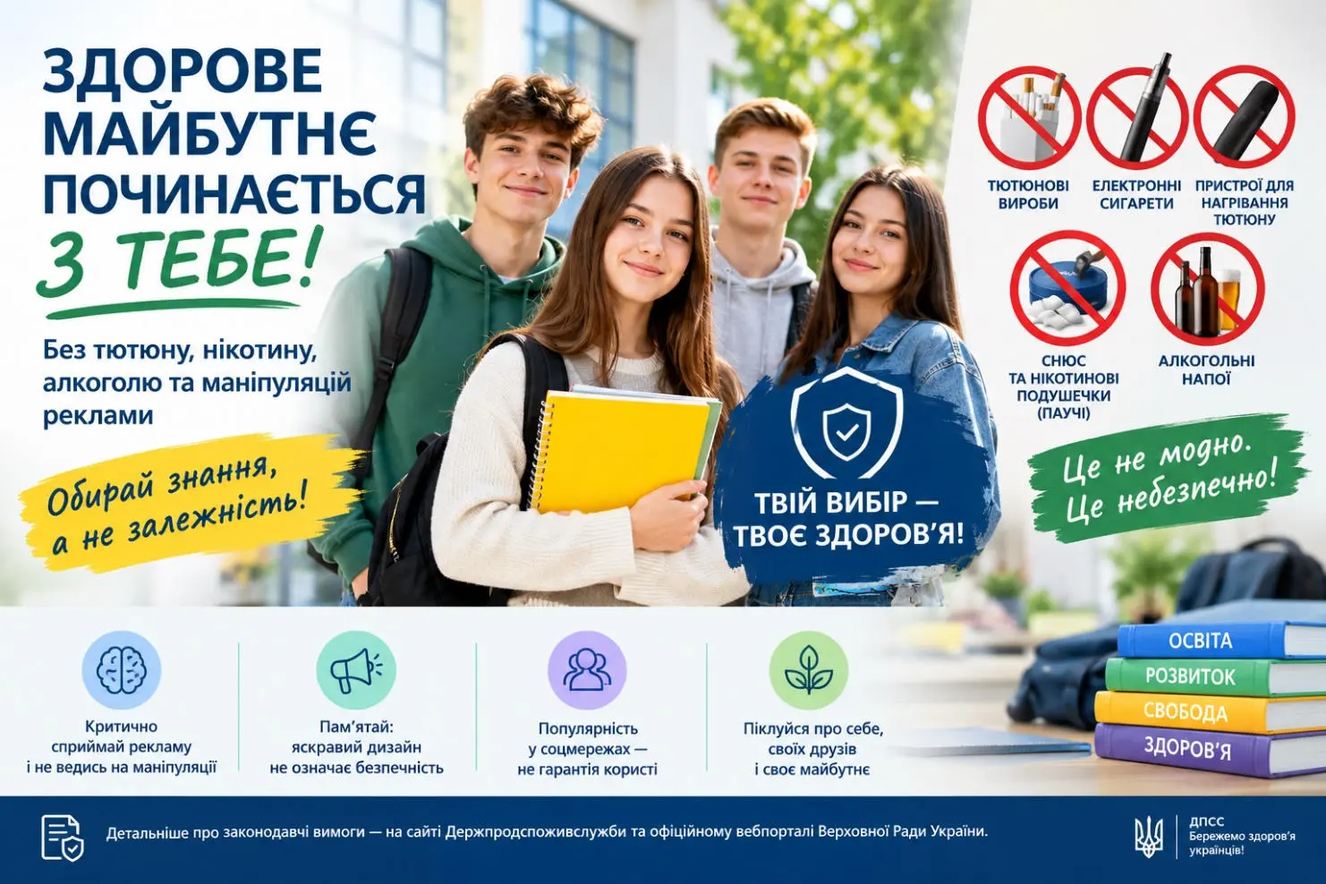 ТЮТЮН, НІКОТИН, АЛКОГОЛЬ І РЕКЛАМА: ЩО ВАРТО ЗНАТИ МОЛОДІ